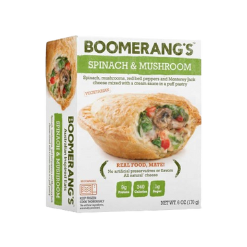 Spinach & Mushroom Pot Pie, 8/6oz Boomerangs