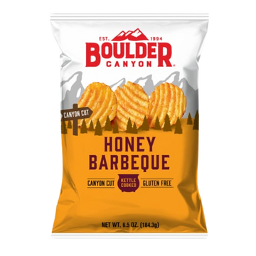 Potato Chips Honey Barbeque, 12/6.5oz Boulder Canyon