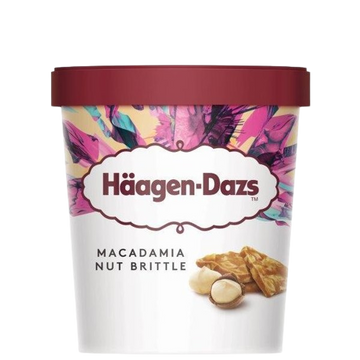 Macadamia Brittle Ice Cream, 8/473ml Haagen Daz