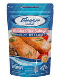 Salmon Alaskan Pink Portions Skin-On Boneless IQF IVP, 20/1lb Pescatore