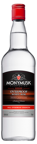 Monymusk Overproof White Rum, 12/750ml