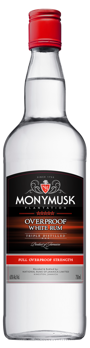 Monymusk Overproof White Rum, 12/750ml