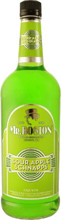 Mr Boston Sour Apple Liqueur, 12/1L