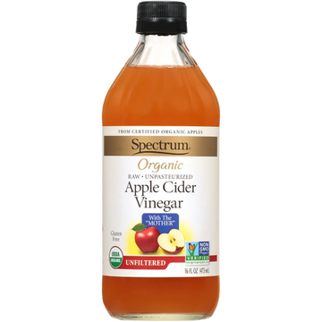 Apple Cider Vinegar Organic, 6/16oz Spectrum