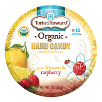 Lemon & Raspberry Hard Candy Organic, 8/2oz Torie & Howard