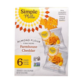 Almond Flour Cheddar Crackers, 6/4.9oz Simple Mills