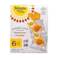 Almond Flour Cheddar Crackers, 6/4.9oz Simple Mills