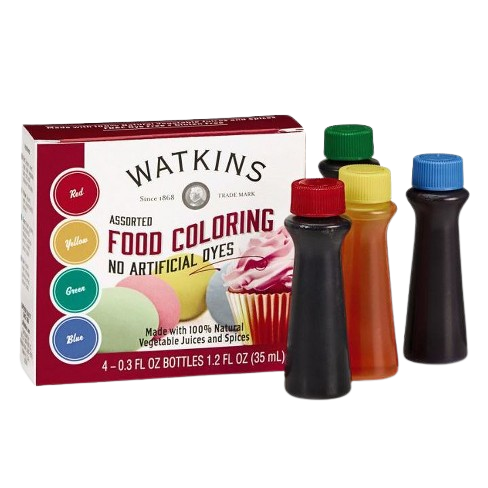 Food Colouring Assorted 4 Pack, 6/1.2oz Watkins