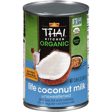 Coconut Milk Lite Unsweetened, 12/13.66oz Thai Kitchen