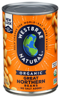 Beans Great Northern Organic, 6/15oz Westbrae Natural