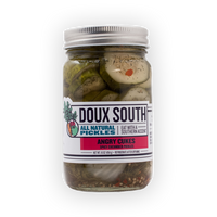 Angry Cukes Pickles, 6/16oz Doux South