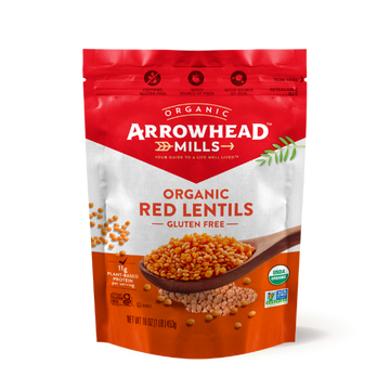 Red Lentils Organic, 6/16oz Arrowhead Mills