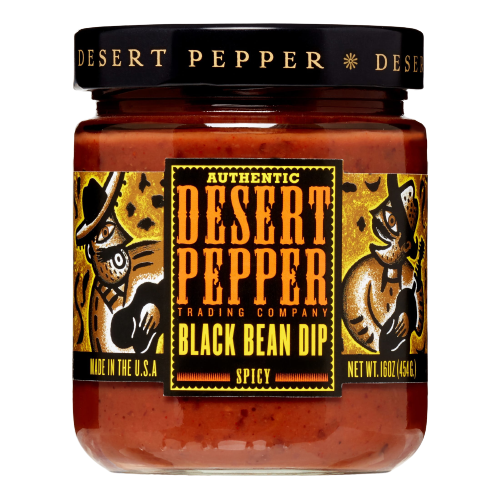 Black Bean Dip Spicy, 6/16oz Desert Pepper
