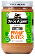 Peanut Butter Crunchy Organic & Unsweetened, 6/16oz Once Again