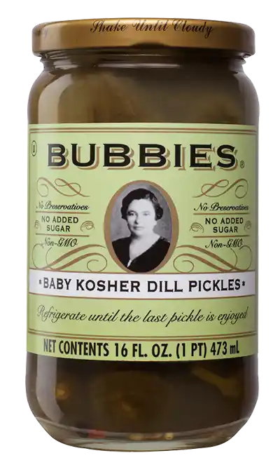 Pickles Baby Kosher Dill, 6/16oz Bubbie's