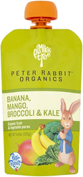 Banana, Mango, Broccoli & Kale Puree Organic Baby Food, 10/4.4oz Peter Rabbit