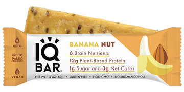 Protein Bar Banana Nut Keto, 12/1.6oz IQ Bar