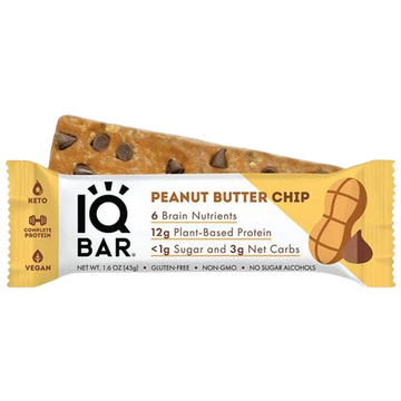 Protein Bar Peanut Butter Chip, 12/1.6oz IQ Bar