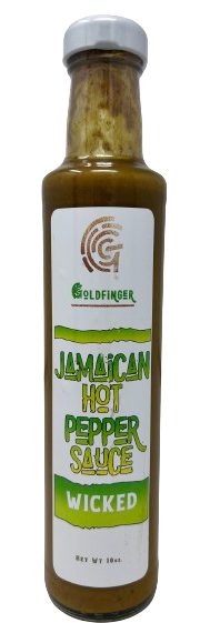 Jamaican Hot Pepper Sauce Wicked, 12/10oz Goldfinger