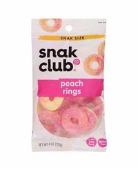 Gummy Rings Candy, 12/4oz Snak Club