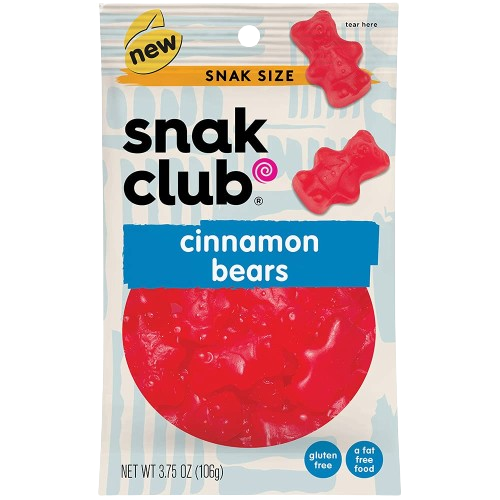 Cinnamon Bear Gummy Candy, 12/3.75oz Snak Club