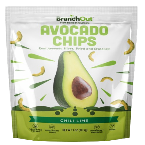 Avocado Chips Chili Lime, 8/10oz Branchout