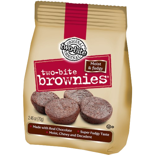 Two-Bite Brownie Snack Pack, 40/2.46oz