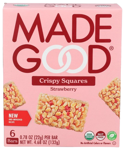 Strawberry Crispy Bar, 6/4.68oz MadeGood