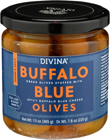 Buffalo Blue Cheese Olives, 6/7.8oz Divina