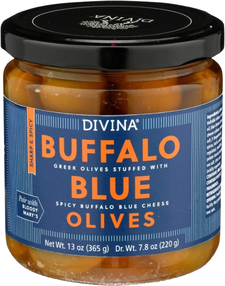 Buffalo Blue Cheese Olives, 6/7.8oz Divina