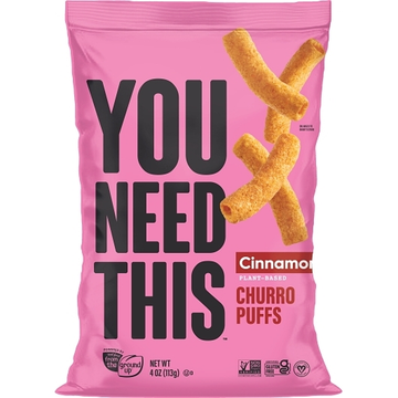 Cinnamon Churro Puffs, 12/4oz You Need This