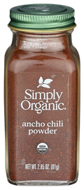 Ancho Chili Powder, 6/2.85oz Simply Organic