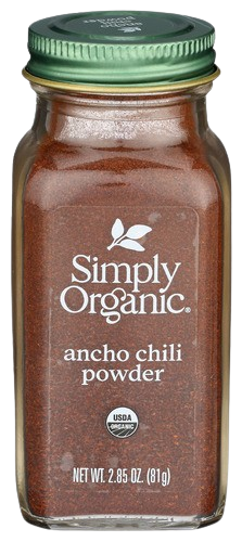 Ancho Chili Powder, 6/2.85oz Simply Organic