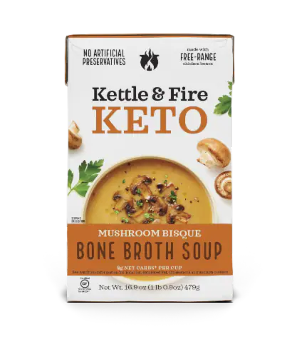 Mushroom Bisque Soup Organic, 6/16.9oz Kettle & Fire