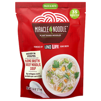 Bone Broth Beef Noodle Soup, 6/7.6oz Miracle Noodles