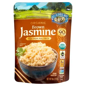 Jasine Rice Brown Thai Hom Mali, 6/8oz Lundberg