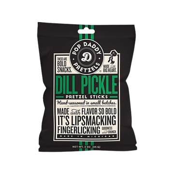 Dill Pickle Pretzels, 15/3oz Pop Daddy