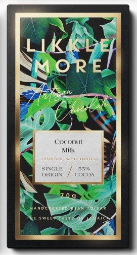 Hand Painted Graffiti Bar 55% Coconut Milk Chocolate, 70g Likkle More