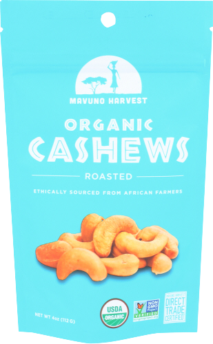 Cashews Roasted Organic, 6/4oz Mavuno Harvest