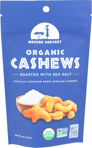 Cashews Roasted with Sea Salt Organic, 6/4oz Mavuno Harvest