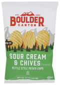 Potato Chips Sour Cream & Chives, 12/6.5oz Boulder Canyon