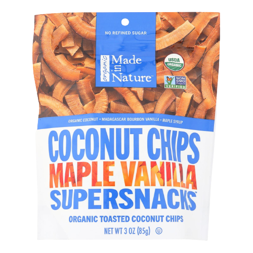 Coconut Chips Toasted Maple Vanilla, 6/3oz Made In Nature