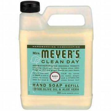 Hand Soap Basil, 36/33oz Mrs Meyers