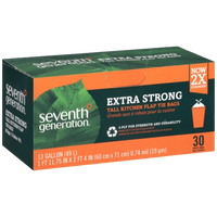 Trash Bag Extra Strong Tie 13 Gallon, 12/30ct Seventh Generation