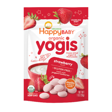 Dried Yogurt Snacks Strawberry, 8/1oz Happy Baby