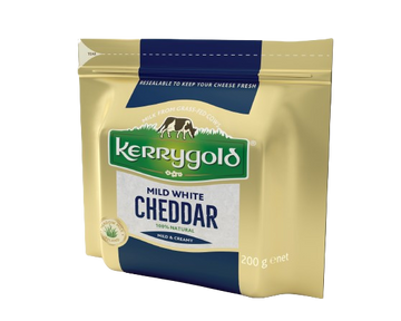 Cheddar Mild White Cheese Block, 12/200g Kerry Gold