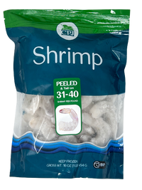 Shrimp Peeled & Deveined Tail-On 31-40, 10/1lb