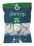 Shrimp Peeled & Deveined Tail-On 16-20, 10/1lb CPJ