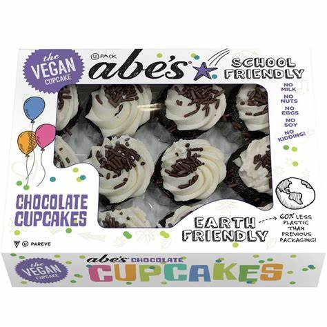 Chocolate Vegan Cupcake, 40/12.5oz Abe 'S