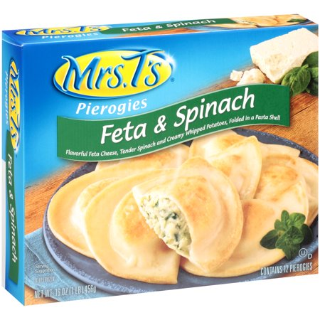 Feta & Spinach Pierogies,12/16oz Mrs. T's 